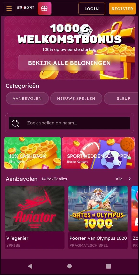 Sportweddenschappenbonus voor beginners bij LetsJackpot
